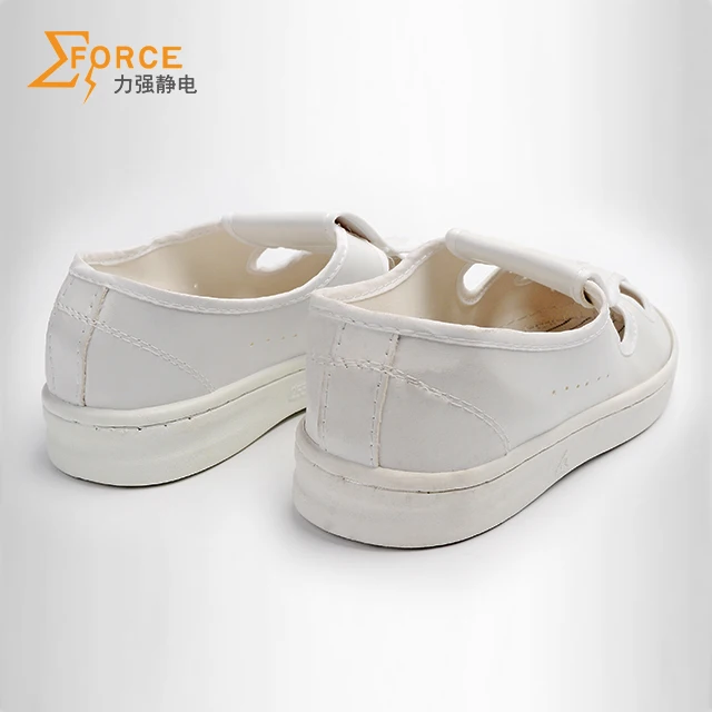 Hot selling  low cost white PVC butterfly esd shoes for workstation