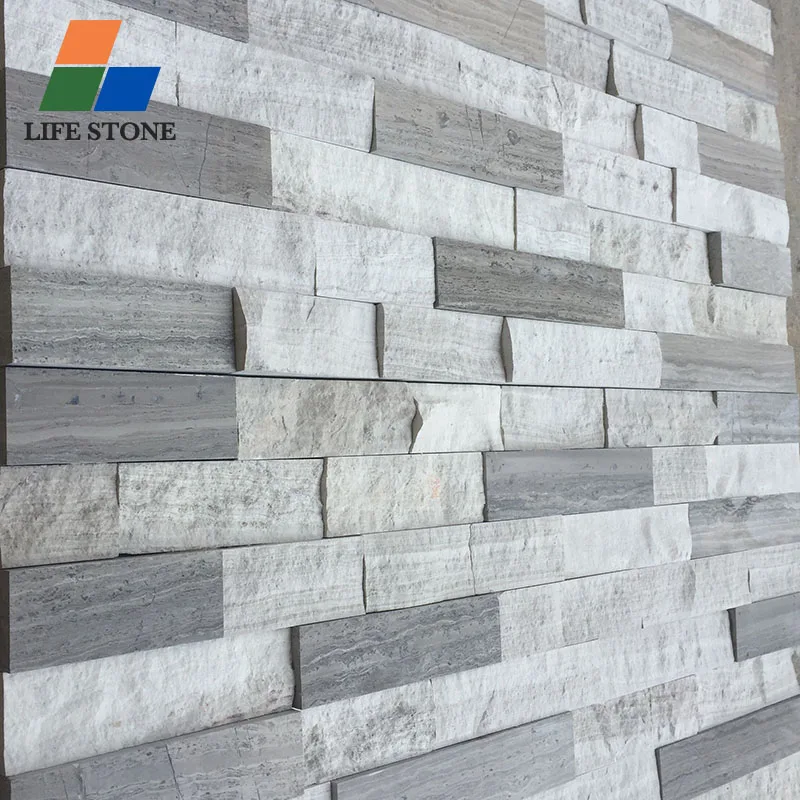 Decorative Exterior Interior Veneer Panel Natural Slate Split Face Tiles Grey Stacked Stone Wall Cladding Suppliers