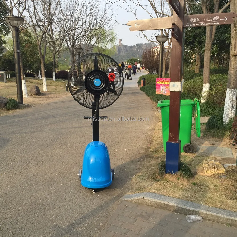 Debenz portable moving cooling mist fan with wheels
