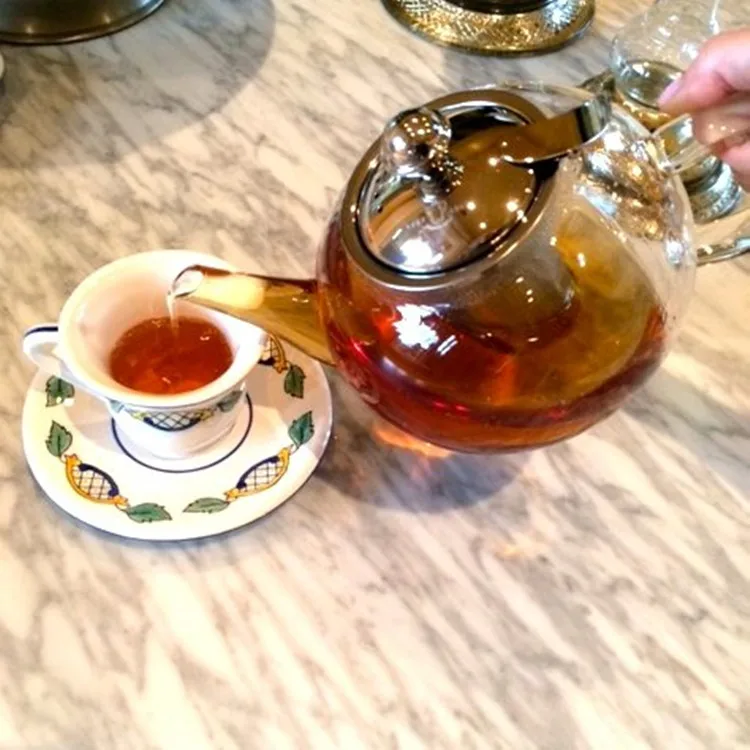 Glass Teapot Kettle with Stainless Steel Infuser Stovetop Safe Blooming and Loose Leaf Tea Large Capacity 1200ml 40oz