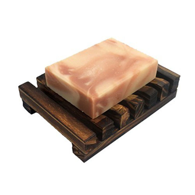 Natural Wooden Holder for Sponges Solid bamboo 2 colors soap dish