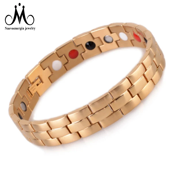 4 in 1 Ion Titanium Energy Therapy Magnetic Germanium Bracelet Men Jewelry