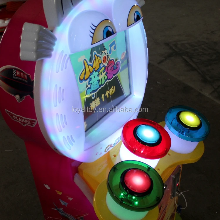 2017 coin operated video game, music drum recreational machines, commercial grade cheap arcade machine