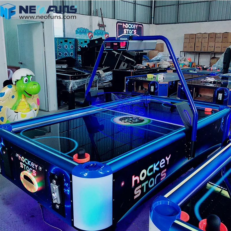 Luxury Coin Operated Game Blue Air Hockey Table for Club Electronic Air Hockey for Adults