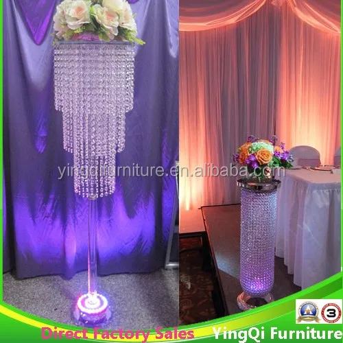 Waterfall Crystal Flower Stand for Wedding Table Centerpieces Decoration
