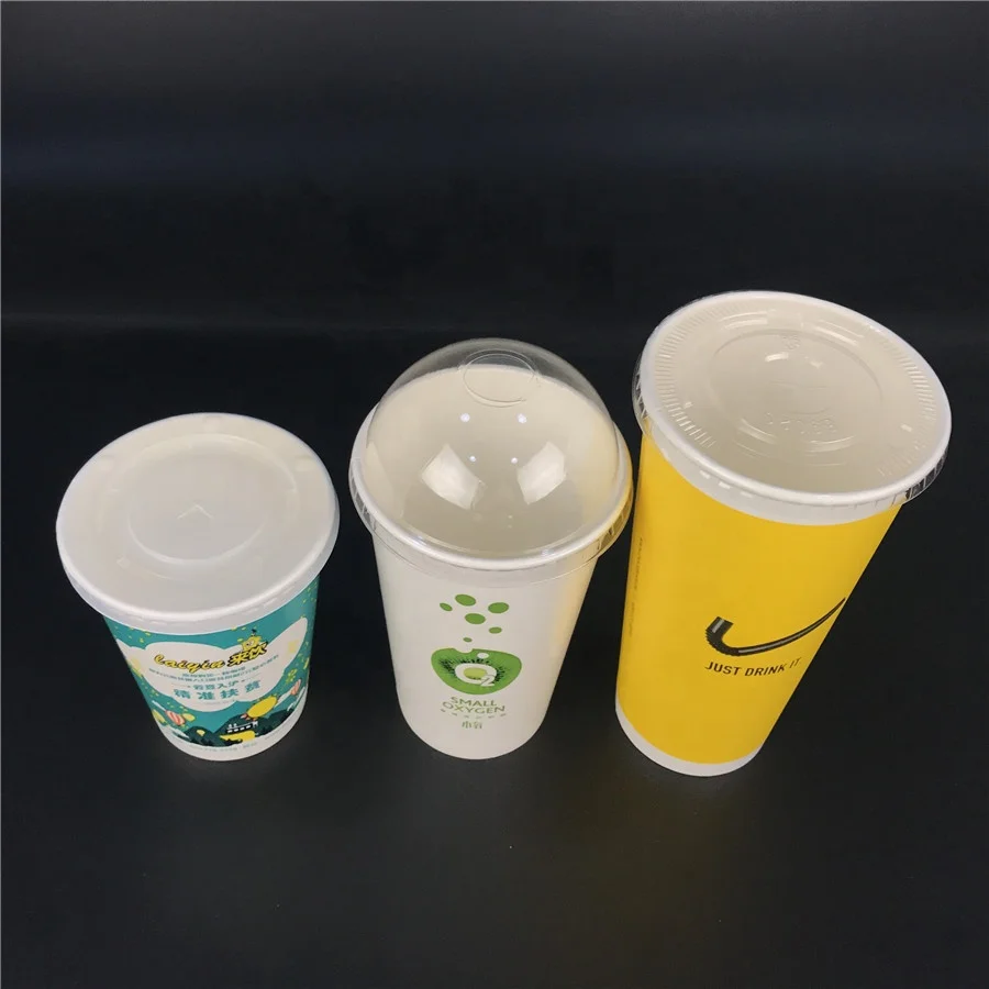 12 16 20 22 32 унции Одноразовый бумажный стаканчик для холодного напитка кофе с крышкой