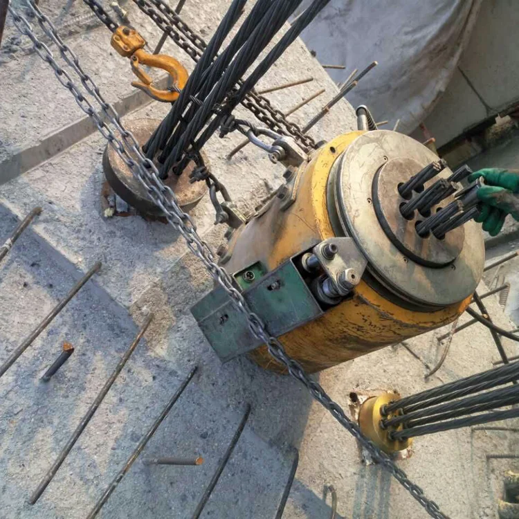 LINGQIAO 450T Hydraulic Hollow Cylinder Jack, 200 Ton Double Acting Piston Electric Jack