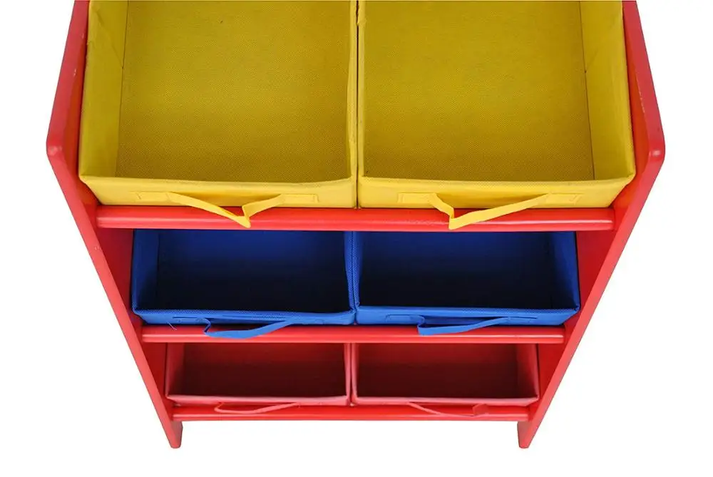 Детский комод для хранения игрушек, 6 холщовых ящиков, детский шкаф для детской игровой комнаты