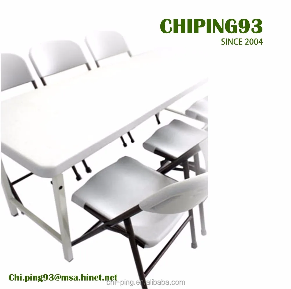 Folding chair with Iron frame office chair and plastic seat folding chair