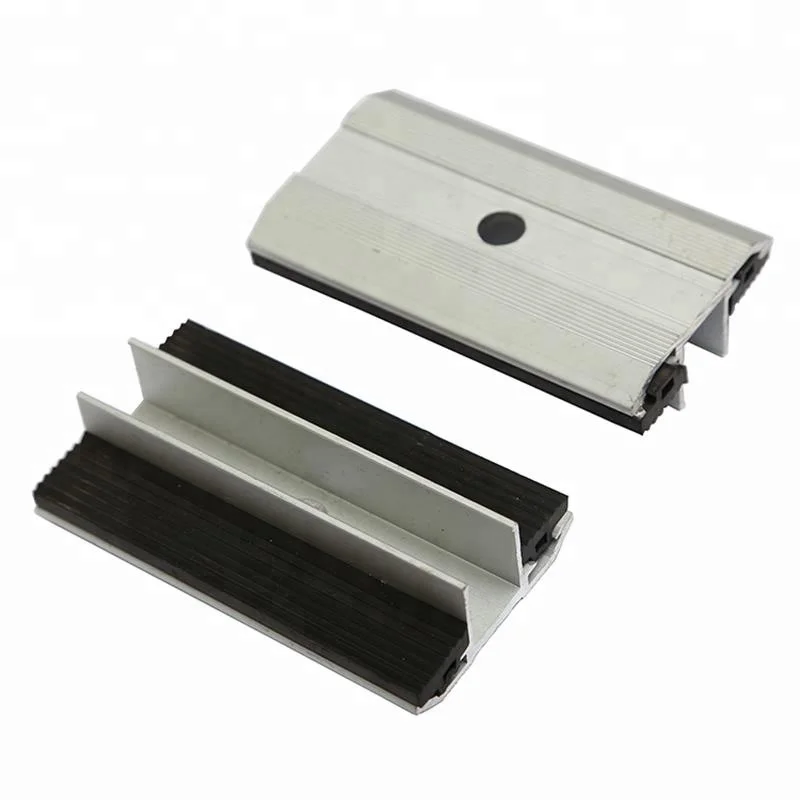 Thin film clamp with 7.2mm thick  solar panel with adjustable thickness