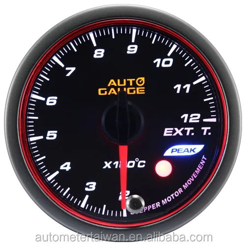 60mm Changeable Backlight LED Auto Part EGT Exhaust Gas Temp Gauge with warning