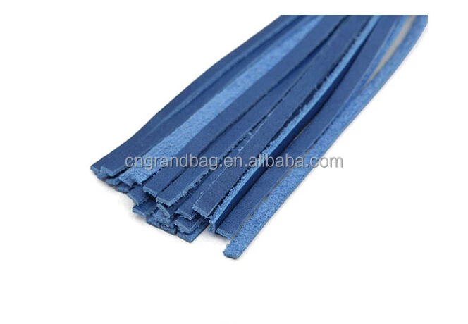 Women bag accessory genuine leather tassel charm Key chain ring Handbag ornament