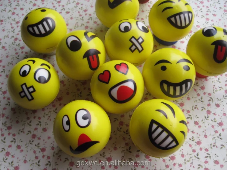 Оптовая торговля Детьми ЕВА ПУ Стресс Emoji Мяч/Emoji Игрушки Мяч