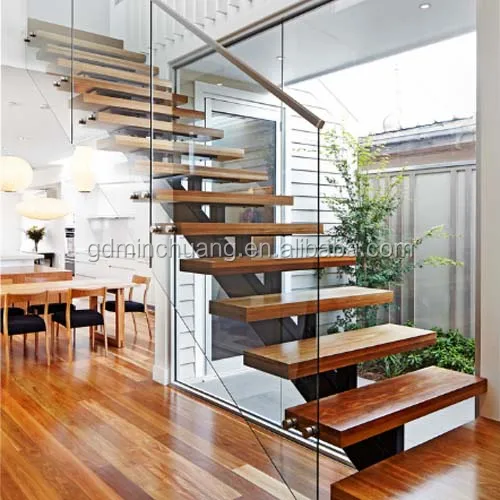easy install solid wooden industrial stair staircase handrails