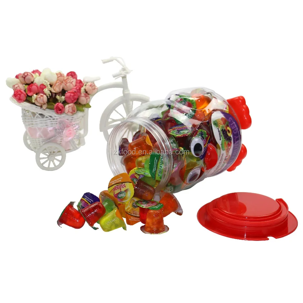 100pcs Mini Fruity Nata Jelly Assorted Flavor Fruit Jelly Gels In Penguin Jar