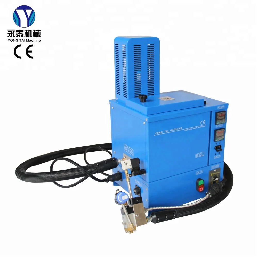 small capacity portable hot melt glue machine with hose and guns