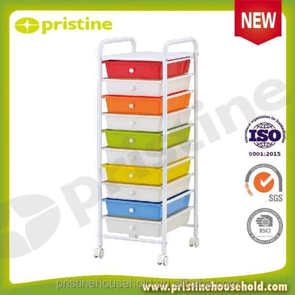 Shopee SALE quality wholesale Taiwan household storage Furniture Manufacturer MIT DIY trolley drawer cabinet 10 drawer cart