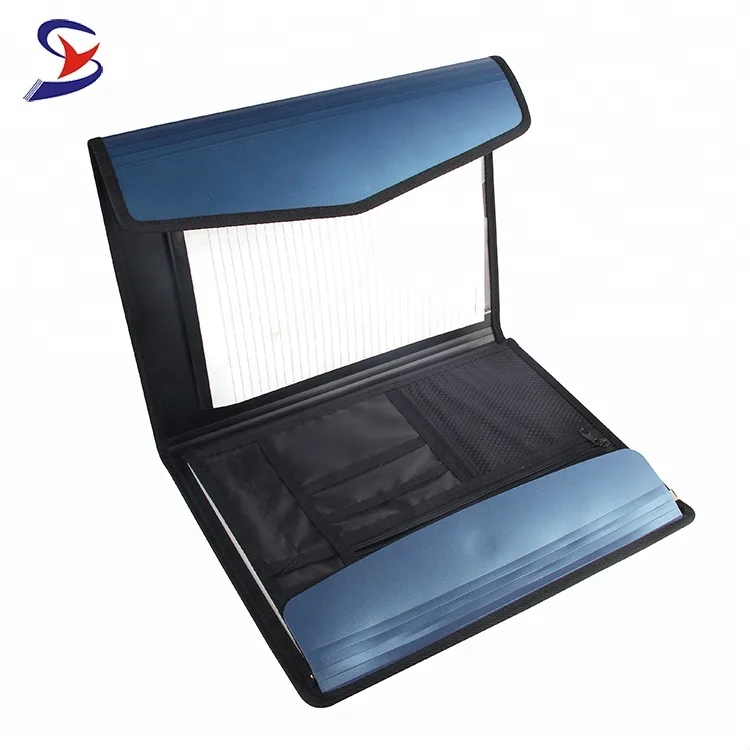 
Office PP file box A4 expanding file pockets with notebook 