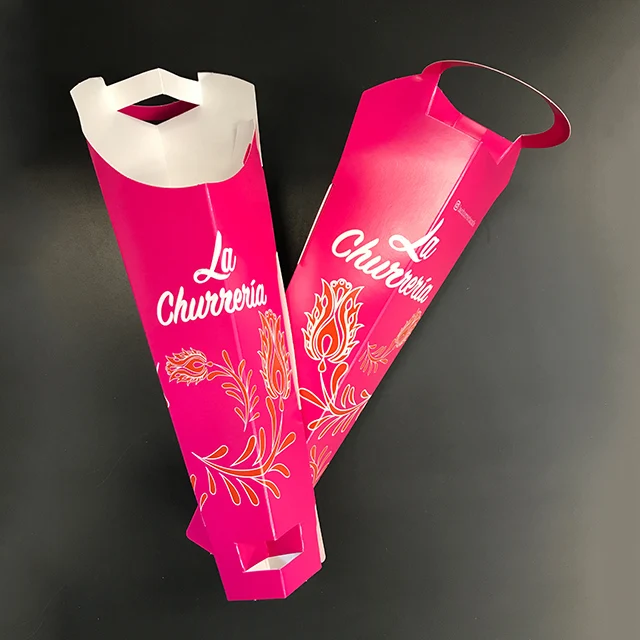Wholesale custom design takeaway restaurant churros packaging paper box