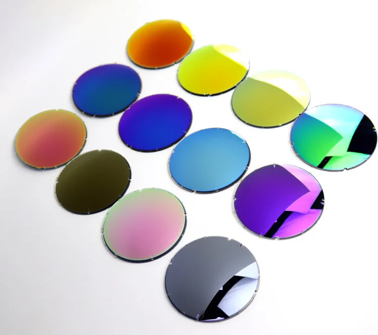 EXIA Lens P12 Silver Mirror Lenses Sunglasses Polarized UV400 Base Curve 4 Diameter 75mm Lens