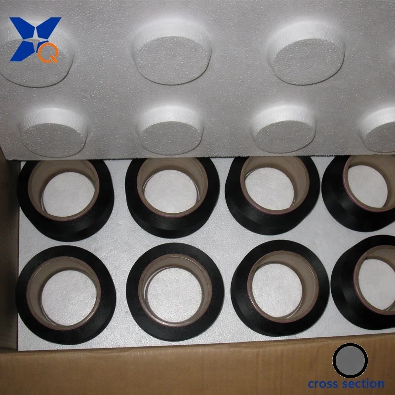 black  carbon inside conductive nylon fiber filaments 40D/6F for Anti-Static yarn/ESD fabric/electronics mill glove-XTAA199