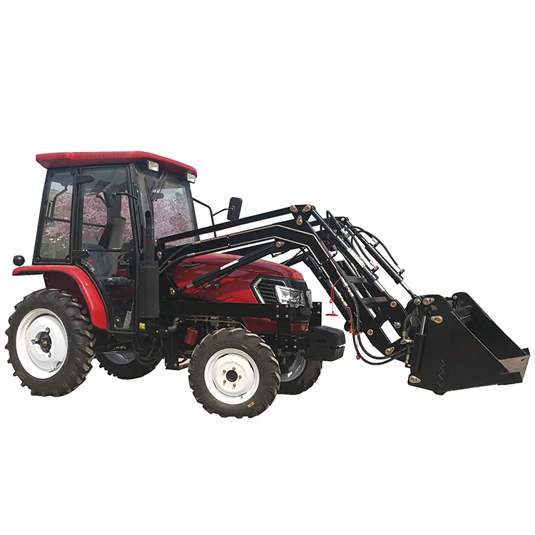 Сельскохозяйственный трактор 40hp 4wd с сертификатом CE, трактор с фронтальным погрузчиком и дисковым плугом backhoe, используемым для небольшой фермы