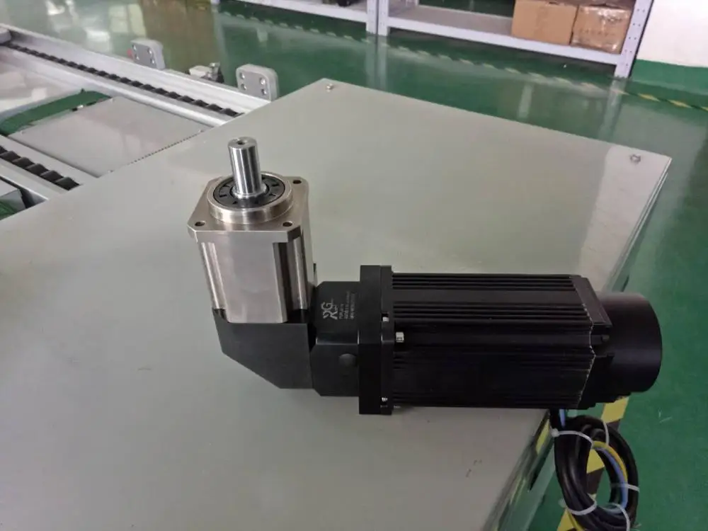 factory price dc servo motor encoder 24V 400W Brushless dc motor with brake and right angle planetary gearbox for AGV vehicle