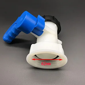 
Factory High Quality DN40 DN50 Butterfly Valve China Normal Temperature Medium Pressure IBC TANK Manual Female Thread HDPE White 