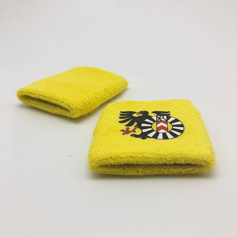 
Wholesale Athletic Custom Design Cute Best Cotton Orange Zipper Wristband 