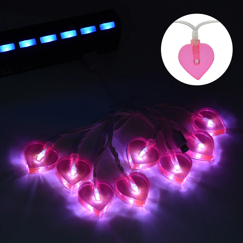  Pom String Lights Cable USB Data LED Christmas Decoration Charging