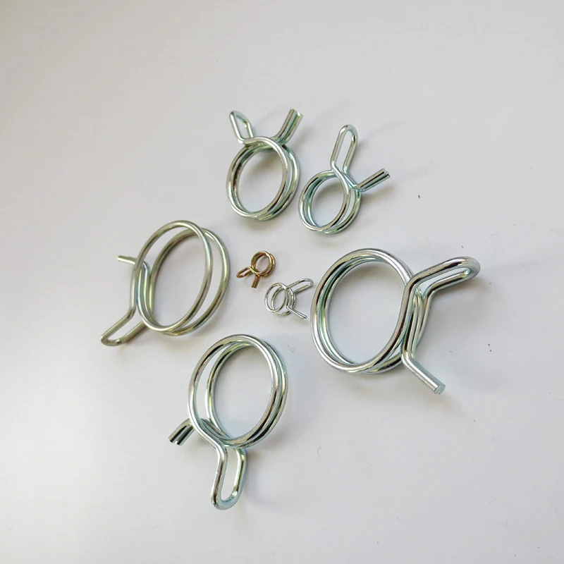 Spring band screw double wire hose clamp, hose clip supplier