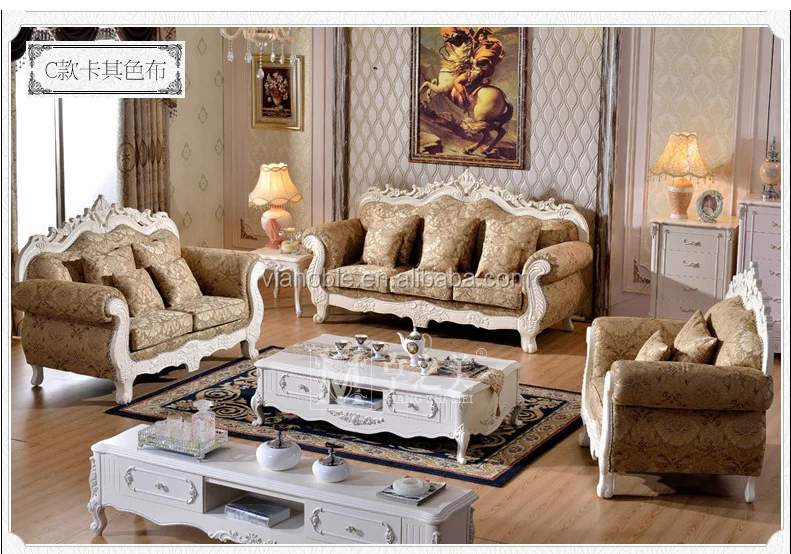 
2019 cared white trscing silver cloth High-grade living room sofa 