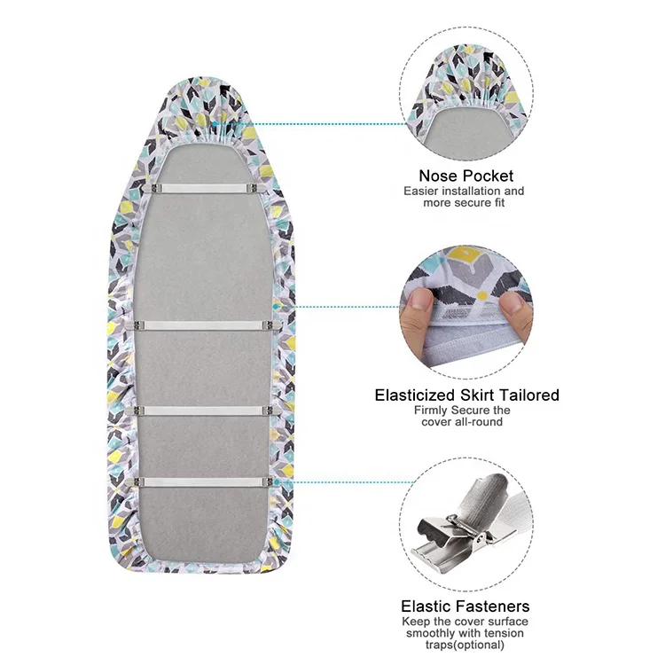 18x49 Smart Ironing Board Cover Scorch and Fireproof Resistant Wide Ironing Board for Smart Use