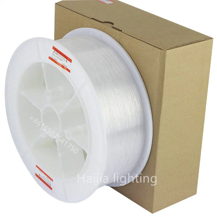 customizing diameter special size 0.35mm 0.4mm 0.6mm transparent PMMA lighting decorative plastic fiber optic