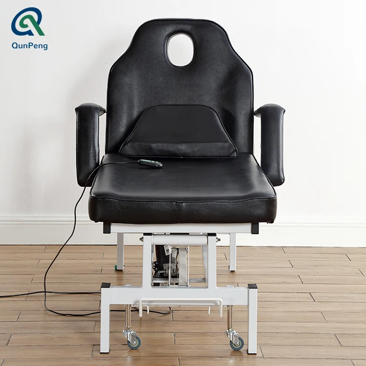 Black treatment tatoo chair beauty bed adjustable care  massage facial bed