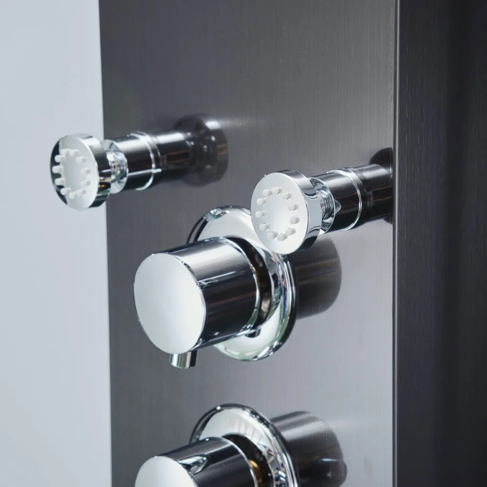 Hot Shower Thermostatic Faucet Sanitary Ware Panel Bathroom Wall Mounted Black Oil Rubbed Bronze Shower Panel