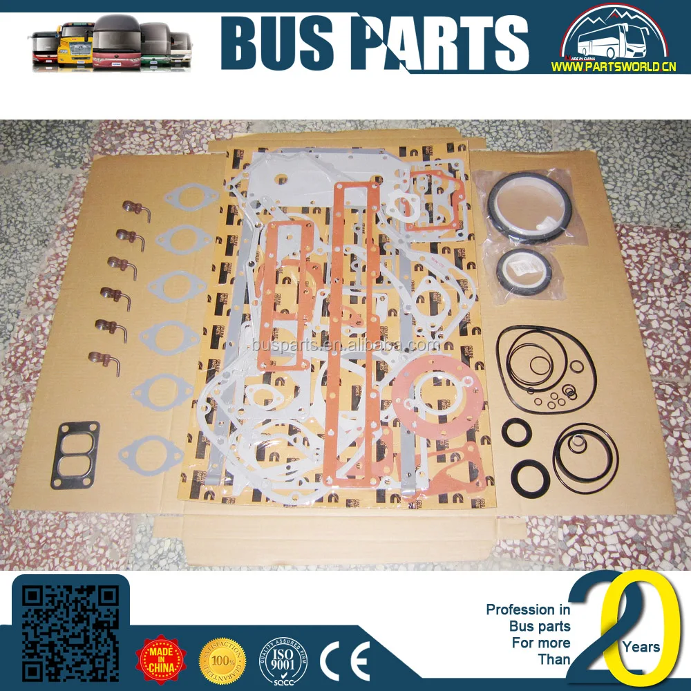 HIGER,YUTONG,KINGLONG,ANKAI,ZONDA,DongFeng,DFM parts isf3.8 full gasket kit front cover cylinder head 4943051 China