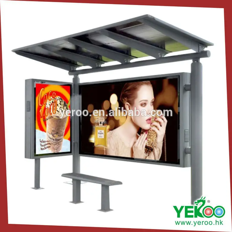 Открытый настроены автобусная остановка