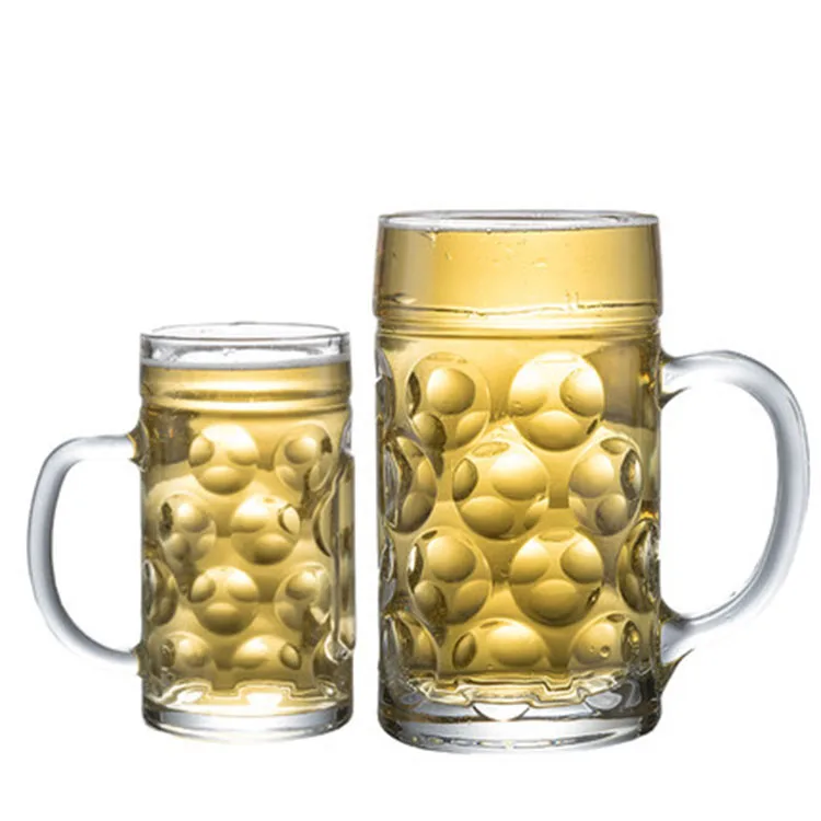1l beer mug glass 1 liter german  mug glass with handles