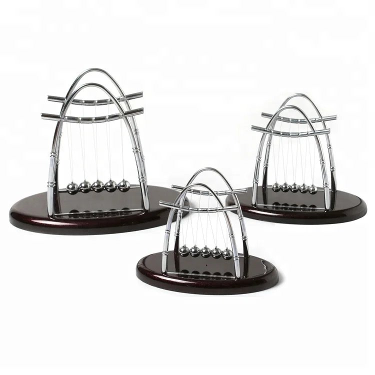 Desktop swinging physics balance ball led metal large newtons newton cradle