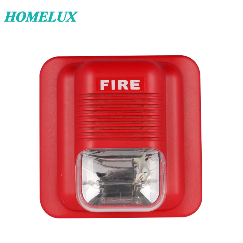 Strobe light siren electronic siren in Red 12/24v for Fire Alarm,sound and light siren