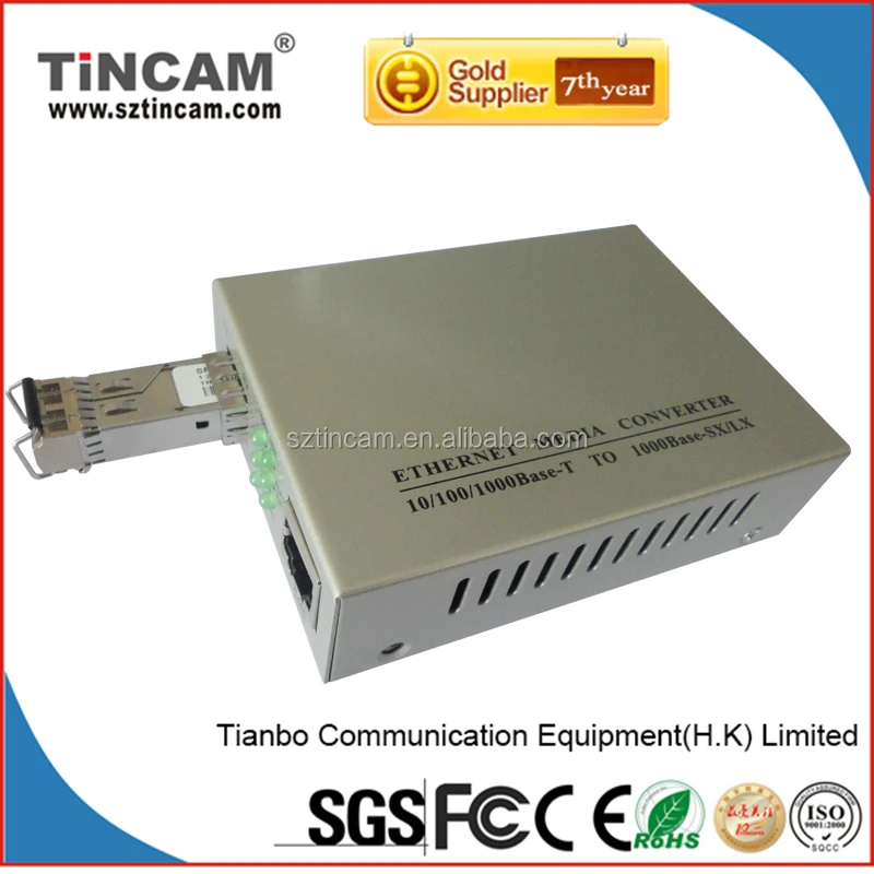 Хорошая цена Gigabit одиночное волокно SM 100 КМ SC media converter