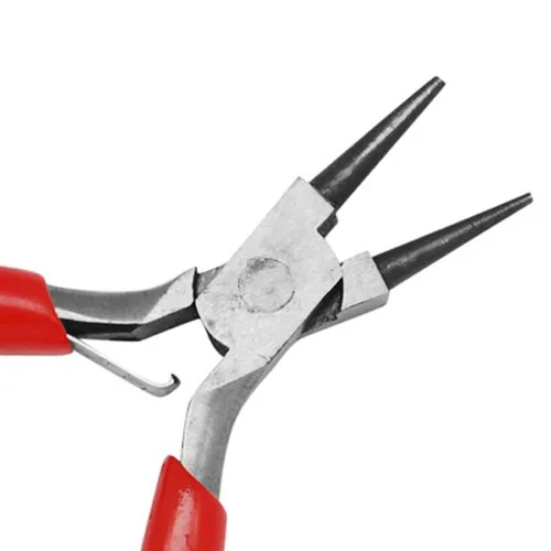 PandaHall 75~80mm Polishing Platinum Mini Pliers Round Nose Pliers