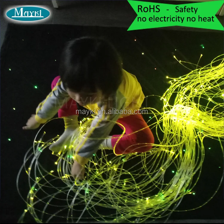 3*0.75mm PMMA sparkle flash fiber optic cable for baby room decoration sensory, curtain, chandelier, waterfall light