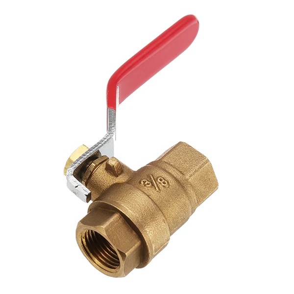 DN10 3/8 INCH FEMALE STRAIGHT FULL BRASS BALL VALVE FOR WATER DIVERTER ADAPTER