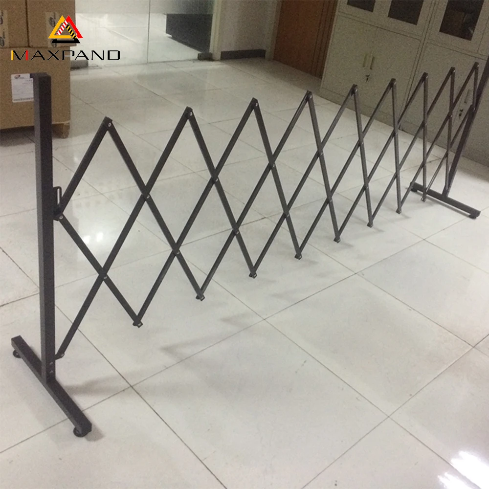 
Coffee Color Portable Aluminum and Steel Expanding Folding Parking Barrier 