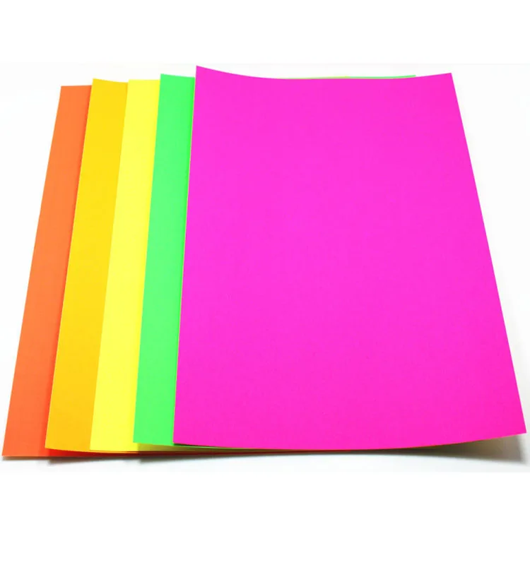 
Fluorescent Neon Card Paper with 5 Color 100pack 3.5