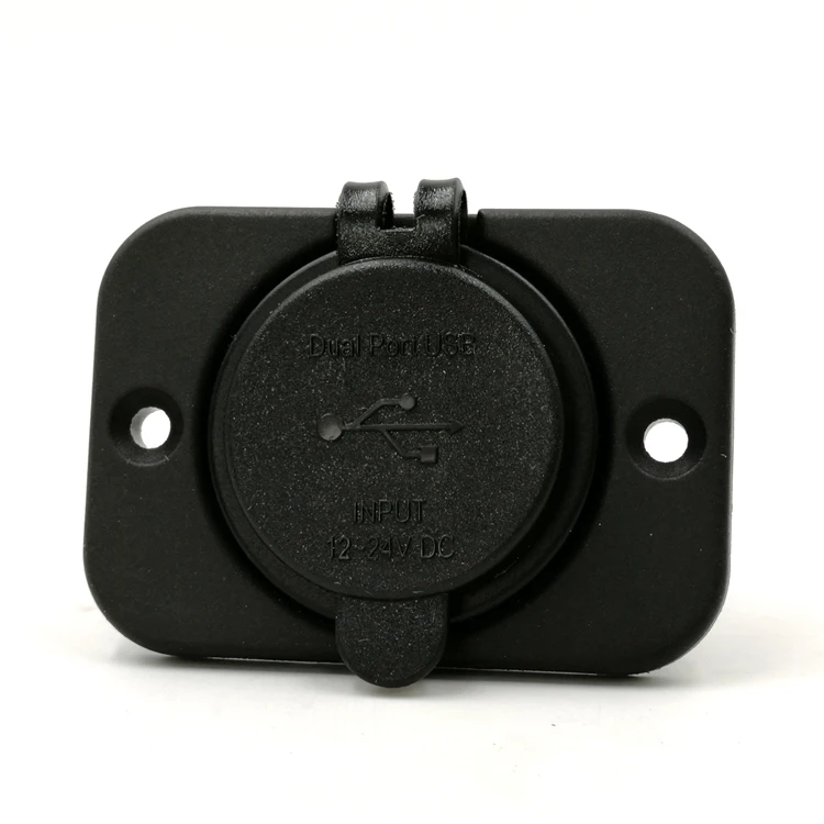 Panel mount car bus 5V 4.8A Dual USB socket charger
