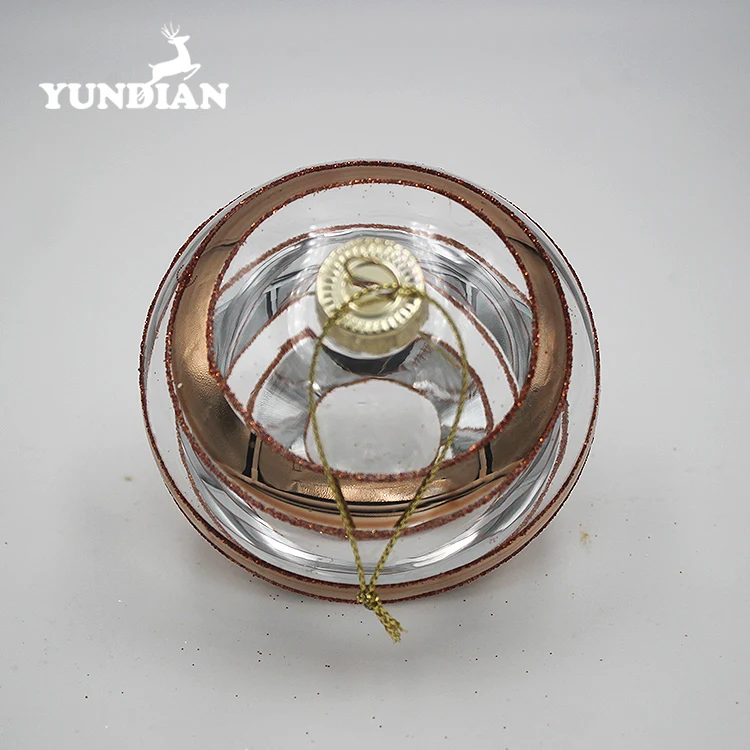 Factory Custom Christmas Tree Ornaments Onion Shaped Clear Glass Ball Baubles For Holiday Gift and Decoration