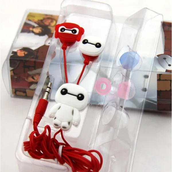 Bay Max in-Ear stype earphone for mobile phone, carton earphone,cute earphone